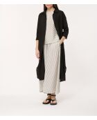 Zwarte rechte hemdjurk van linnen van Talicia