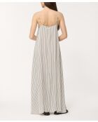 Abito lungo a righe bianco Off Bachira