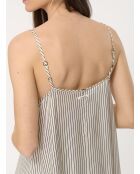 Abito lungo a righe bianco Off Bachira