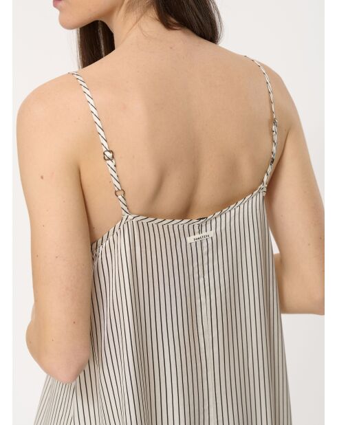 Abito lungo a righe bianco Off Bachira