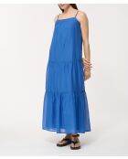 Jevika Bel Air Gestreiftes Maxikleid aus Baumwollchiffon