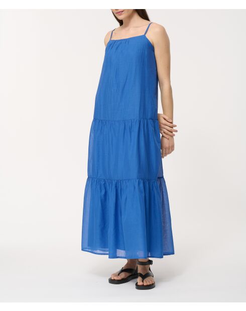 Jevika Bel Air Gestreiftes Maxikleid aus Baumwollchiffon