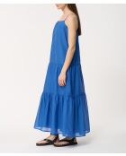 Jevika Bel Air Gestreiftes Maxikleid aus Baumwollchiffon