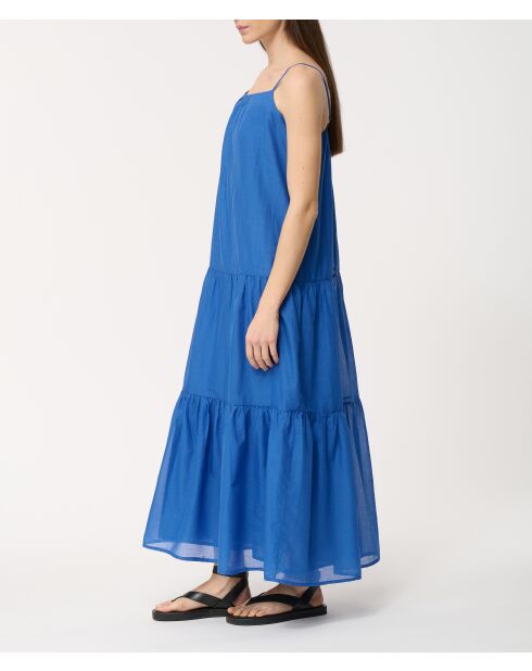 Jevika Bel Air Gestreiftes Maxikleid aus Baumwollchiffon