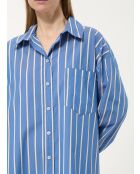 Joyce bel air gestreepte katoenen popeline hemdjurk