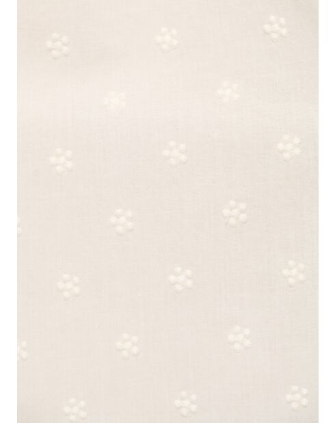 Ecrufarbenes, besticktes Oversize-Kleid aus Baumwollvoile Johanna