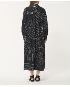 Jiro zwarte, rechte hemdjurk van katoenpopeline