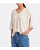 T-shirt Berlin in lino cipriato a maniche corte