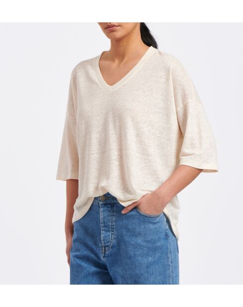 T-shirt Berlin in lino cipriato a maniche corte