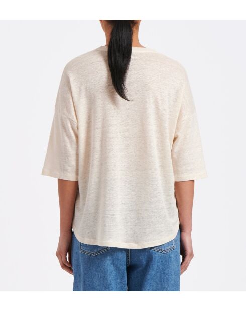 T-shirt Berlin in lino cipriato a maniche corte