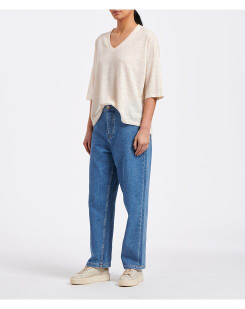 T-shirt Berlin in lino cipriato a maniche corte