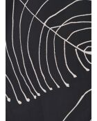 Zwarte rechte jurk van katoenen popeline met Bunta-print