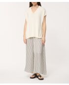 Witte satijnen broek met wijde pijpen van Bristom