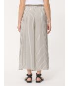 Witte satijnen broek met wijde pijpen van Bristom