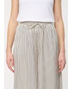 Witte satijnen broek met wijde pijpen van Bristom