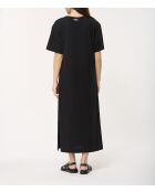 Janka zwarte rechte jurk van effen katoen