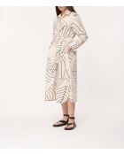 Jiro - Rechte hemdjurk van ecru katoenpopeline