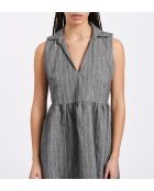 Abito midi Gessato Senza Maniche Boston Grey Heather