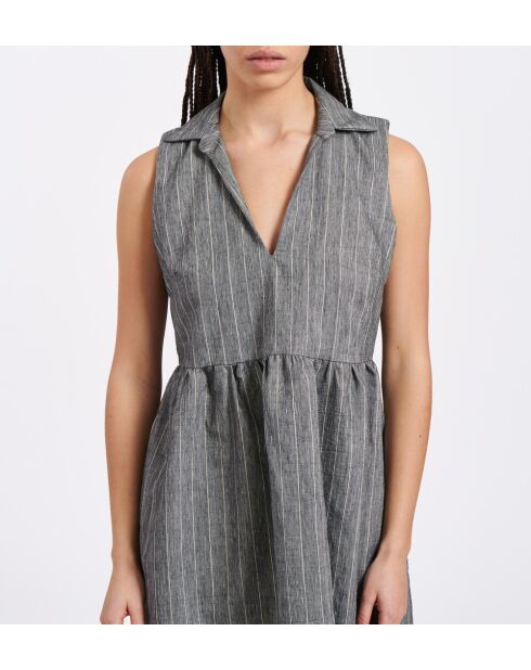 Abito midi Gessato Senza Maniche Boston Grey Heather