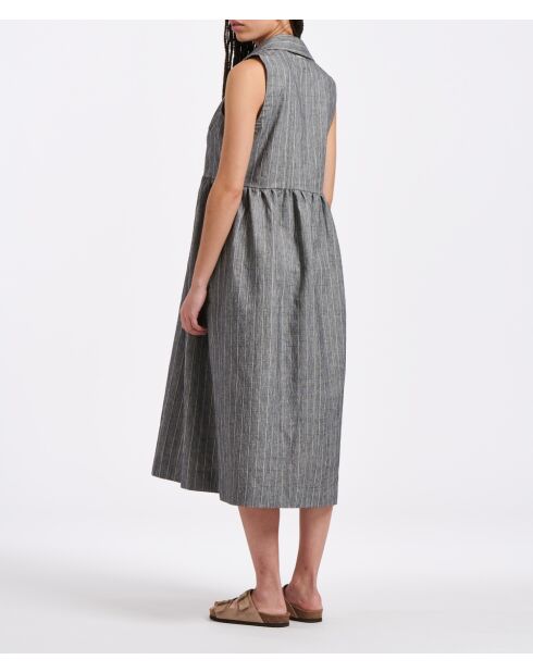 Abito midi Gessato Senza Maniche Boston Grey Heather