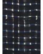 Marineblauwe oversized top met ruitjes Camu