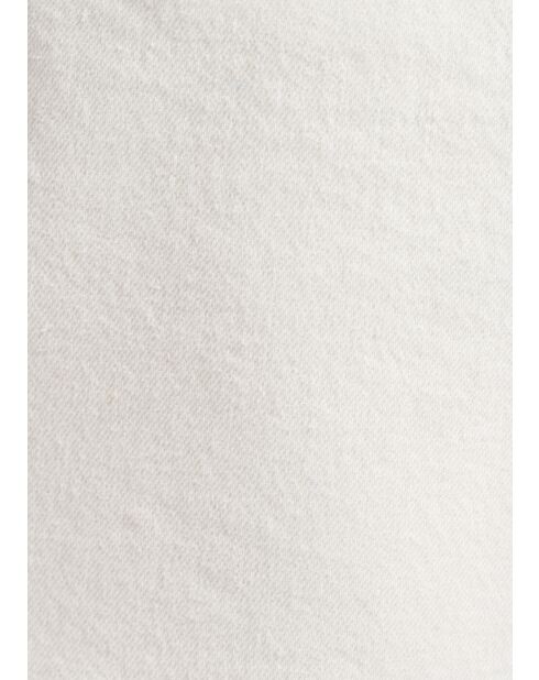 Tuc Coquillage ausgestellte Shorts aus ecrufarbener Baumwollgabardine mit hoher Taille