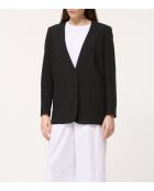 Zwart Jatza colbert van linnenmix