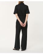 Jasinki schwarzer regulärer Overall aus Baumwollgabardine