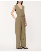 Lange en brede mini-jumpsuit met modale strepen van Tamaro army