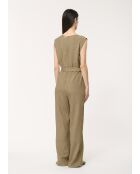 Lange en brede mini-jumpsuit met modale strepen van Tamaro army