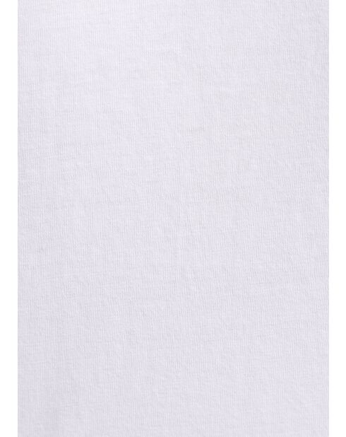 Weißes ärmelloses T-Shirt aus Biobaumwolle von Buki