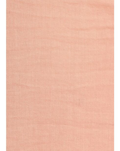 Tiriane sorbet - Oversized hemd van oudroze katoenvoile