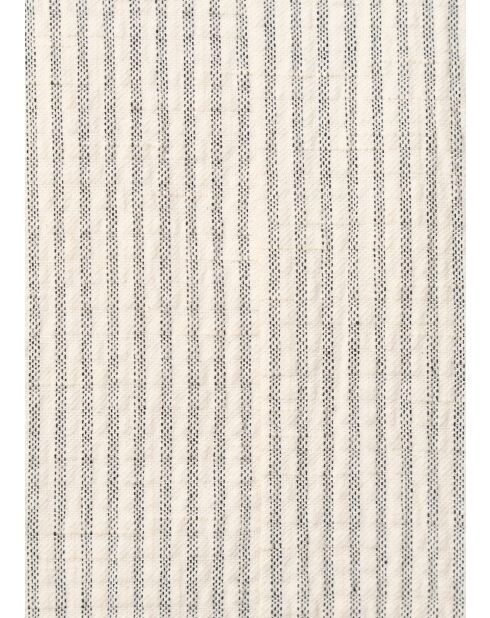 Jasha lichtgrijs mouwloos vest van katoen met reliëfstrepen