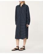 Jasa marineblaues, gerades Hemdkleid mit Streifen