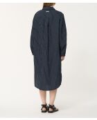 Jasa marineblaues, gerades Hemdkleid mit Streifen