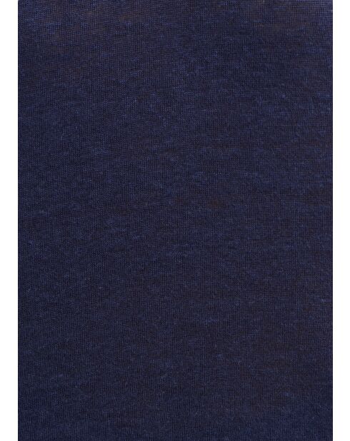 Locker geschnittenes T-Shirt aus geflammtem Leinen in Berlin-Indigoblau