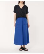 Benin midirok in indigo-popeline