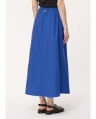 Benin midirok in indigo-popeline