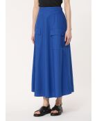 Benin midirok in indigo-popeline