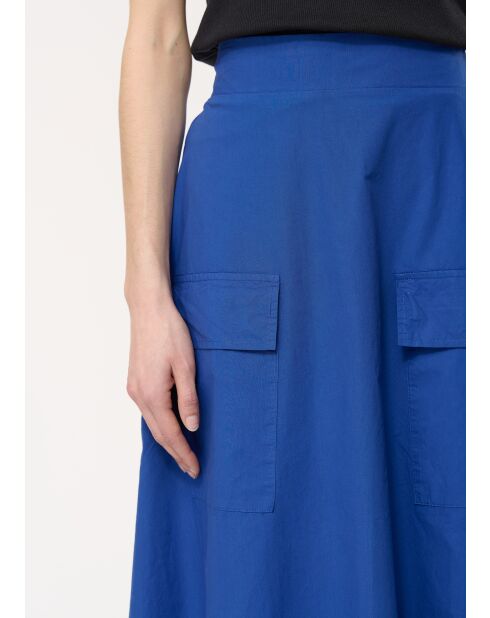 Benin midirok in indigo-popeline