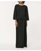 Schwarzes, locker sitzendes Oberteil aus Cadao aus Bi-Material