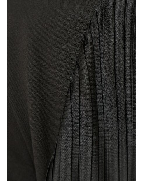 Schwarzes, locker sitzendes Oberteil aus Cadao aus Bi-Material