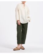 Bulot Coquillage Oversize-Langarmshirt aus Baumwolle in Ecru