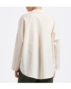 Bulot Coquillage Oversize-Langarmshirt aus Baumwolle in Ecru