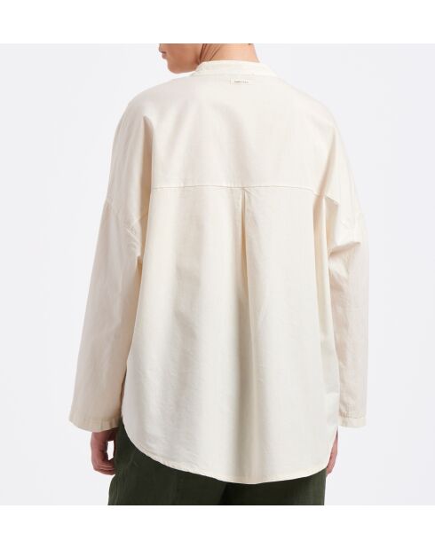 Bulot Coquillage Oversize-Langarmshirt aus Baumwolle in Ecru