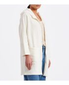 Cappotto sportivo in jersey riccio bianco Off Ube