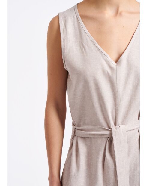 Tuta ampia senza maniche in chambray Banna Desert