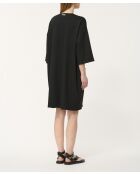 Juno schwarzes kurzes übergroßes Kleid