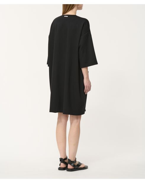 Juno schwarzes kurzes übergroßes Kleid