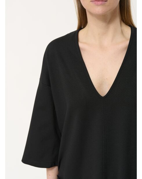 Juno schwarzes kurzes übergroßes Kleid